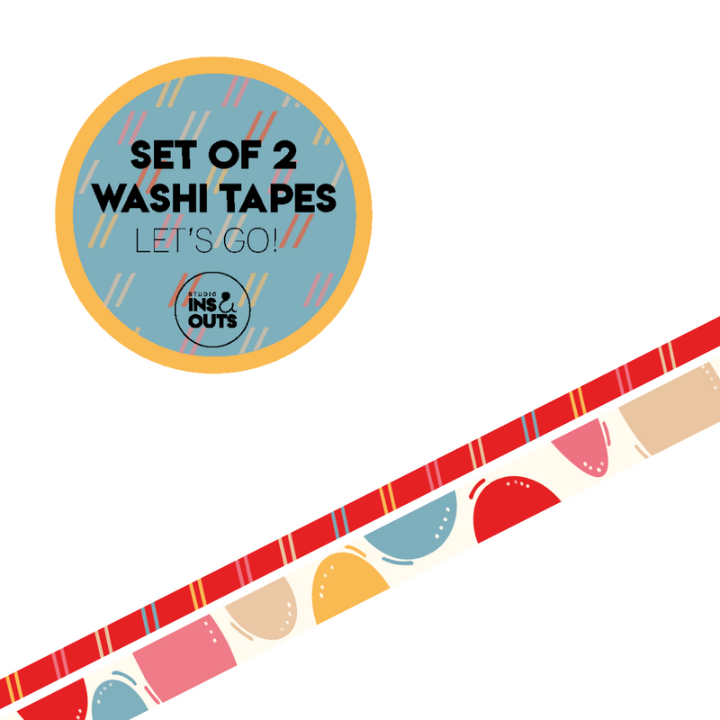 Set of 2 washi tapes | Let's Go'24